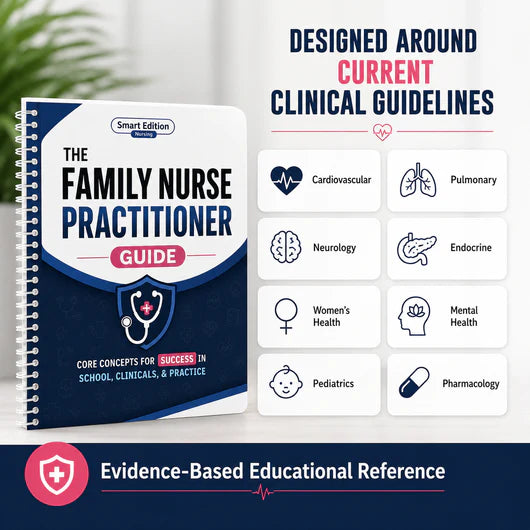 The Family Nurse Practitioner Guide — Core Concepts for School, Clinicals & Practice