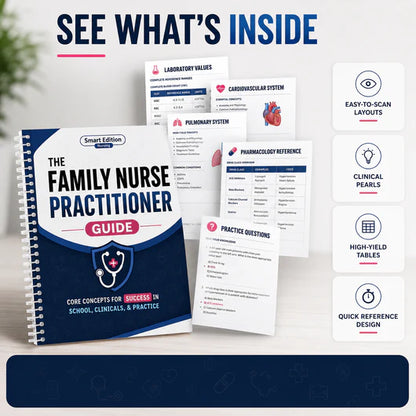 The Family Nurse Practitioner Guide — Core Concepts for School, Clinicals & Practice